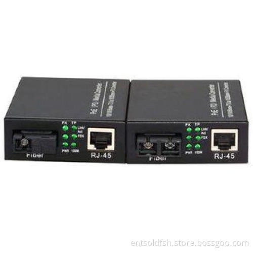 BiDi SC IEEE802.3af Media Converter Poe Single Mode 100Base